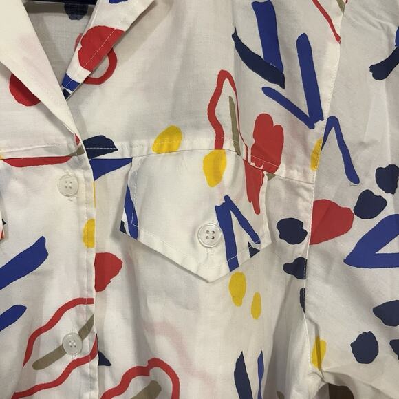 Vintage RLM Geometric Abstract Novelty Print Button down Shirt - Picture 4 of 7